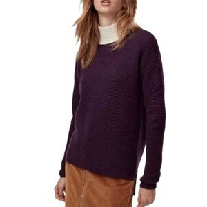 Wilfred Free | Aritzia Purple Isabelli Merino Wool Crew-Neck Sweater Size XXS